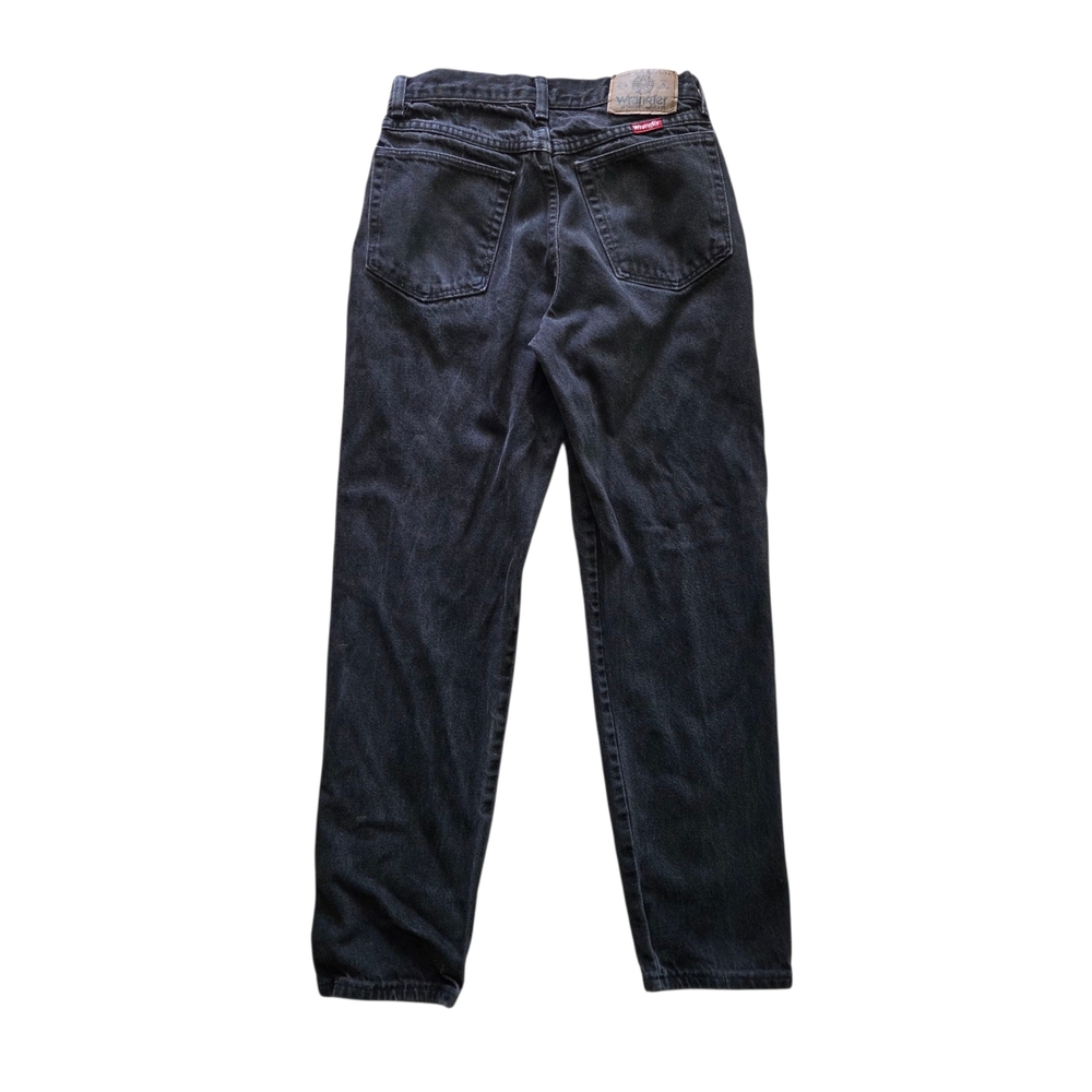 Wrangler Faded Black Denim Jeans Men's Western Cowboy Cut Straight Leg 28x30